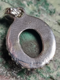 Zilver hanger Malachiet