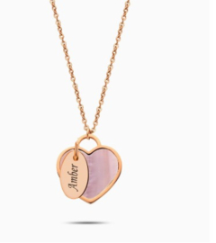 Seashell heart & tag Rosé