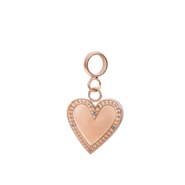 Bedel Zirconia Heart gegraveerd met 3 initialen