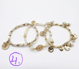 Biba set 4 goud/beige