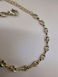 Biba Lief en Joliet armband, stainless steel, goud.