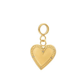 Bedel Zirconia Heart gegraveerd met 3 initialen