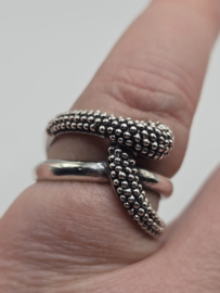 Echt zilveren ring maat 18 fantasie