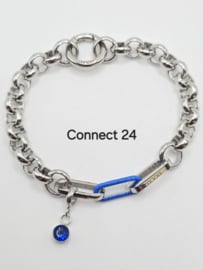 Connect  24 armband compleet, 3 verschillende maten. Zilver