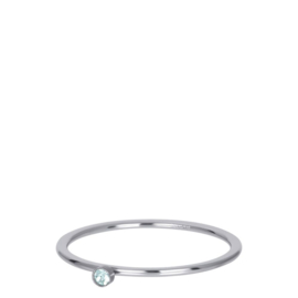 green 1 stone crystal zilver