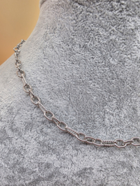 Biba Lief en Joliet ketting, stainless steel, zilver