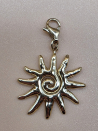 RVS charm Zon. Goud.