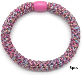 Hairtie bracelet purple glitter