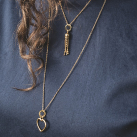 Charm 2 snake & 2 ball zwart