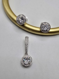Echt zilveren set, zirkonia, silver  MDZ26