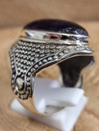 Zilveren ring Amethist maat 21