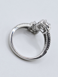 Echt zilveren ring  met Zirkonia Silver Maat 18  MDZ17