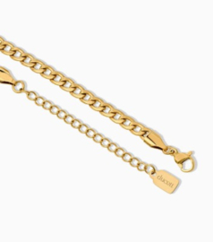 Letter & birthstone Necklace gold