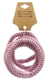 Hairtie bracelet  donker roze