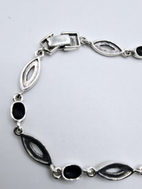 Echt zilveren armband Marcasiet maat 19 cm.