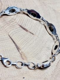 Echt zilveren armband met Labradoriet 6x
