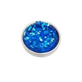 Top part drusy blue zilver