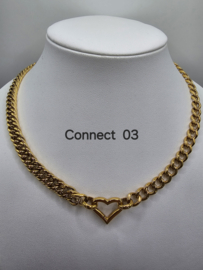 Connect 03 ketting, 45,6 cm lengte Goud