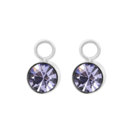 Oorring Bedels Stone Tanzanite Zilver