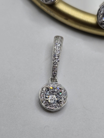 Echt zilveren set, zirkonia, silver  MDZ26