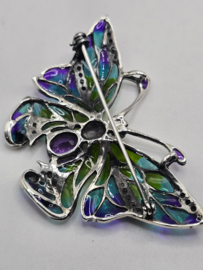 925 zilveren broche, met Amethist