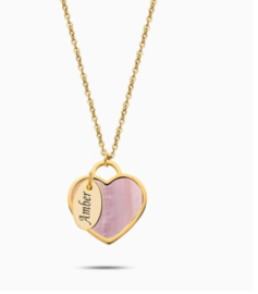 Seashell heart & tag Gold