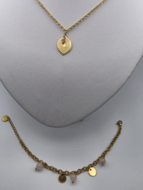 Biba Liet en Joliet stainless steel ketting plus armband 2630