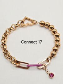 Connect  17 armband compleet, 3 verschillende maten. Rosé