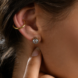 Ear studs Crown rosé
