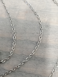 Jasseron Collier, 1 mm, 40 cm plus 4 cm verlenging