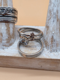 ixxxi ringen set compleet maat 17. 1 basis en 7 vulringen. 25-326