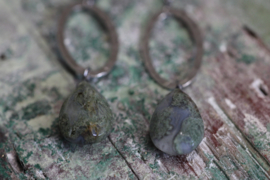 925 zilver en moss agate