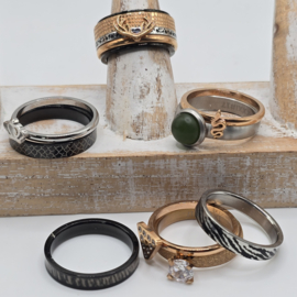 ixxxi ringen set compleet maat 17. 1 basis en 11 vulringen. 25-323