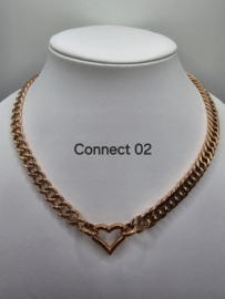 Connect 02 ketting, 45,6 cm lengte Rosé