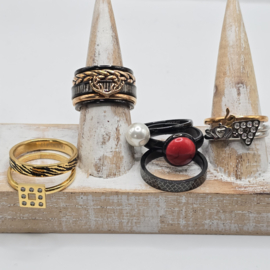 ixxxi ringen set compleet maat 17. 1 basis en 11 vulringen. 25-320