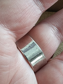 Echt zilveren ring met Labradoriet maat 22