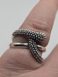 Echt zilveren ring maat 18 fantasie