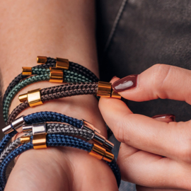 Armband Cozy Bruin/Zilver