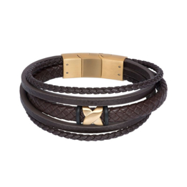 Ixxxi Men armband Elias Mat goud maat 21-22.5 cm