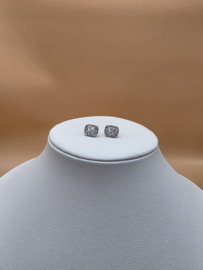 Oorknopjes - rechthoekige kristal- en zirkoonoxiden