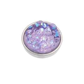 Top part drusy purple zilver