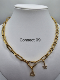 Connect 09 ketting, 48,2 cm lengte Goud