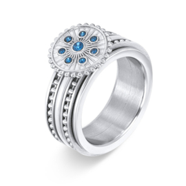 Vulring Midnight Capri Blue Zilver