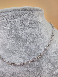 Biba Lief en Joliet ketting, stainless steel, zilver