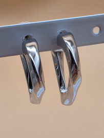 Biba Lief en Joliet, oorbellen, stainless steel, zilver