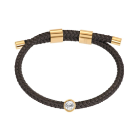Armband Cozy Crystal Stone  Bruin