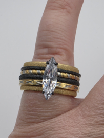ixxxi ring compleet, maat 19 met limited edition basisring.