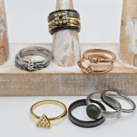 ixxxi ringen set compleet maat 17. 1 basis en 11 vulringen. 25-324