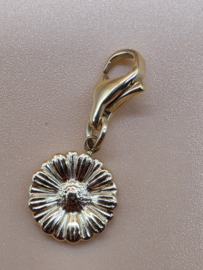 RVS Charm, bloem. Goud.
