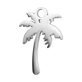 charm palm tree zilver